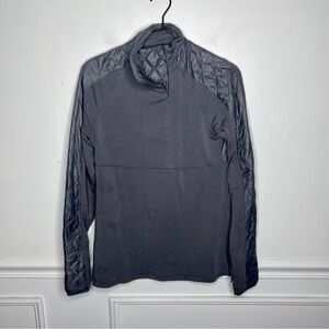 Athleta Vortex Quilted Grey 1/4 Zip Pullover Womens S